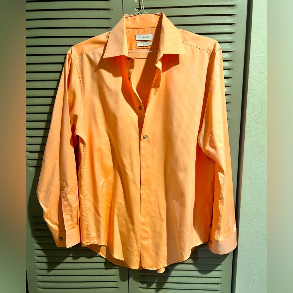 Calvin Klein  Long sleeve button-down shirt large 16:32/33 slim fit